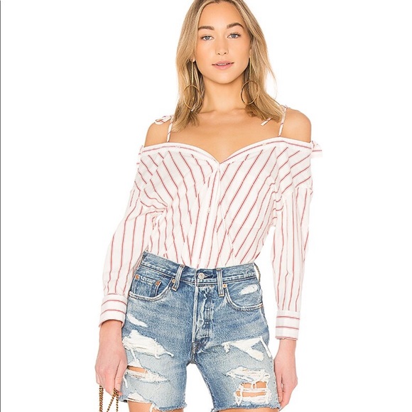 Joie Tops - JOIE Alvina Button-down Striped Poplin Shirt in Size Large